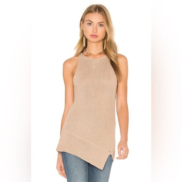 Anthropologie One Grey Day Victoria Top Sleeveless Knit Sweater Brown Latte XS - Picture 5 of 16